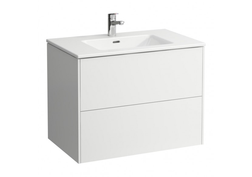Pack lavabo et meuble sous-lavabo 'Base' 2 tiroirs Laufen pro s Blanc brillant 800 x 500 x 610 mm - H8649612611041 - Laufen