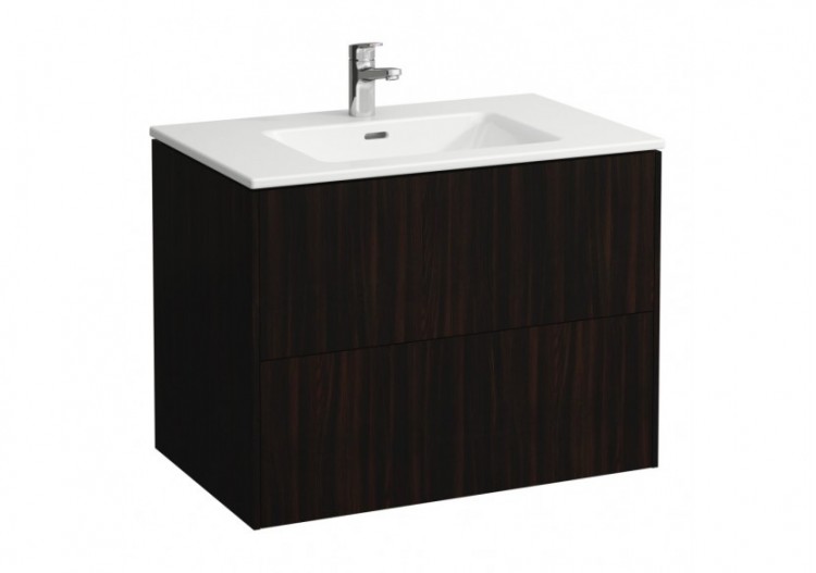 Pack lavabo et meuble sous-lavabo 'Base' avec 2 tiroirs Laufen pro s Orme foncé 800 x 500 x 610 mm - H8649612631041 - Laufen