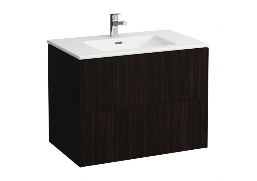 Pack lavabo et meuble sous-lavabo 'Base' avec 2 tiroirs Laufen pro s Orme foncé 800 x 500 x 610 mm - H8649612631041 - Laufen