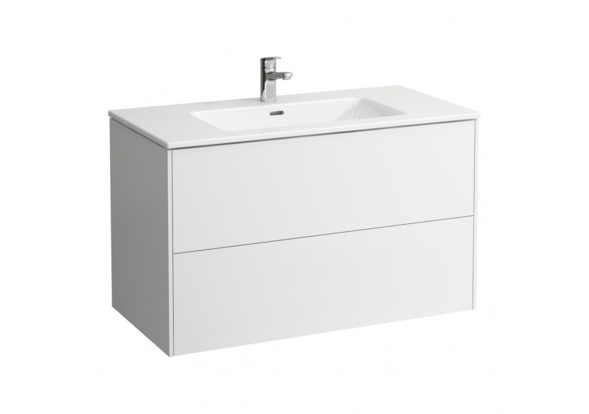 Pack lavabo et meuble sous-lavabo 'Base' 2 tiroirs Laufen pro s Blanc brillant 1000 x 500 x 610 mm - H8649622611041 - Laufen