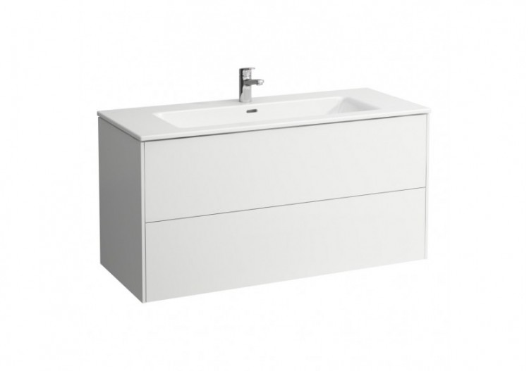 Pack lavabo et meuble sous-lavabo 'Base' avec 2 tiroirs Laufen pro s Blanc mat 1200 x 500 x 610 mm - H8649632601041 - Laufen