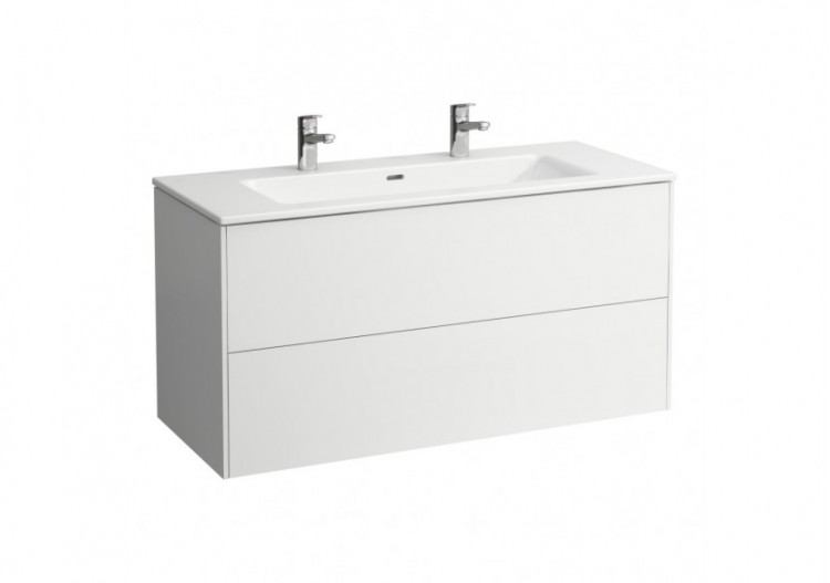 Pack lavabo et meuble sous-lavabo 'Base' avec 2 tiroirs Laufen pro s Blanc mat 1200 x 500 x 610 mm - H8649632601071 - Laufen