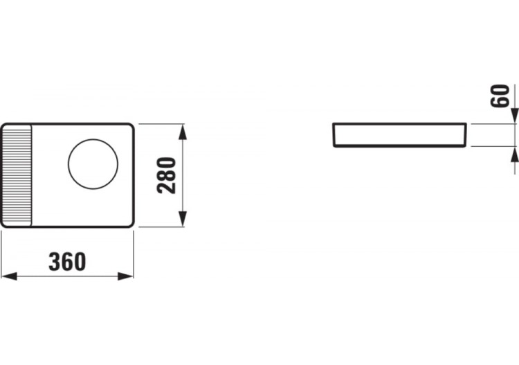 Plateau organisateur rond en céramique Val Blanc mat - H8702827570001 - Laufen 2