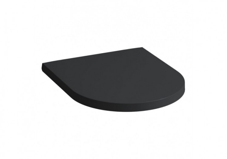 Abattant WC Kartell Noir mat 445 x 375 x 35 mm - H8913337160001 - Laufen