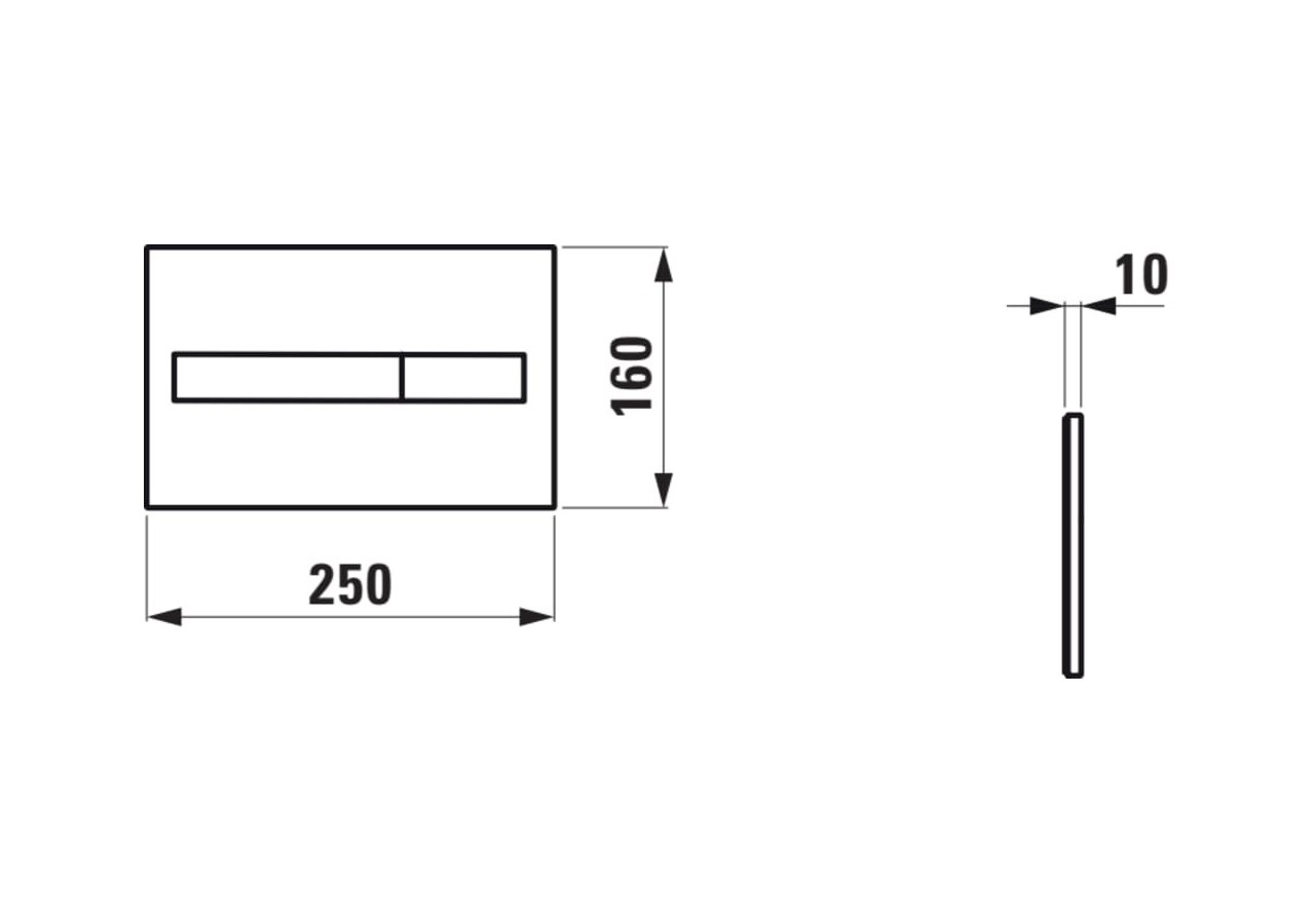 Plaques de commande Lis Blanc 250 x 10 x 160 mm - H8956610000001 - Laufen