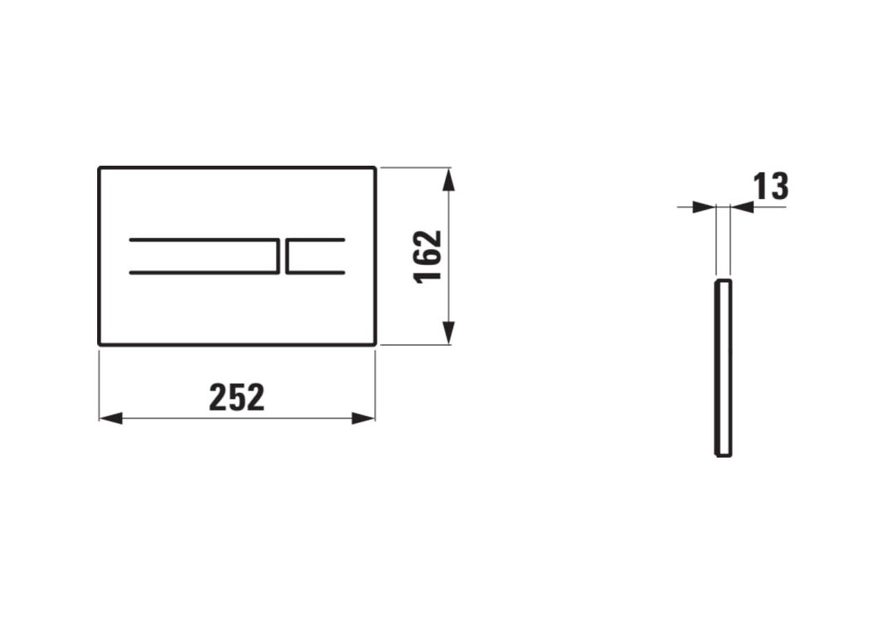 Plaques de commande Lis Blanc 252 x 13 x 162 mm - H8956630000001 - Laufen