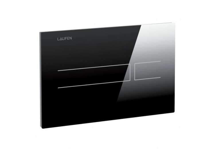 Plaques de commande Lis Noir brillant 252 x 13 x 162 mm - H8956630200001 - Laufen
