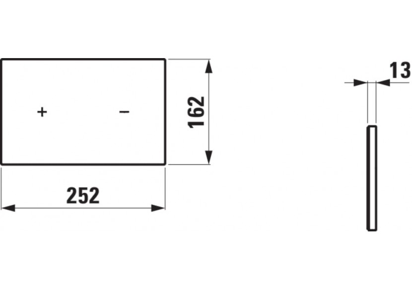 Plaques de commande Lis Blanc 252 x 15 x 162 mm - H8956640000001 - Laufen