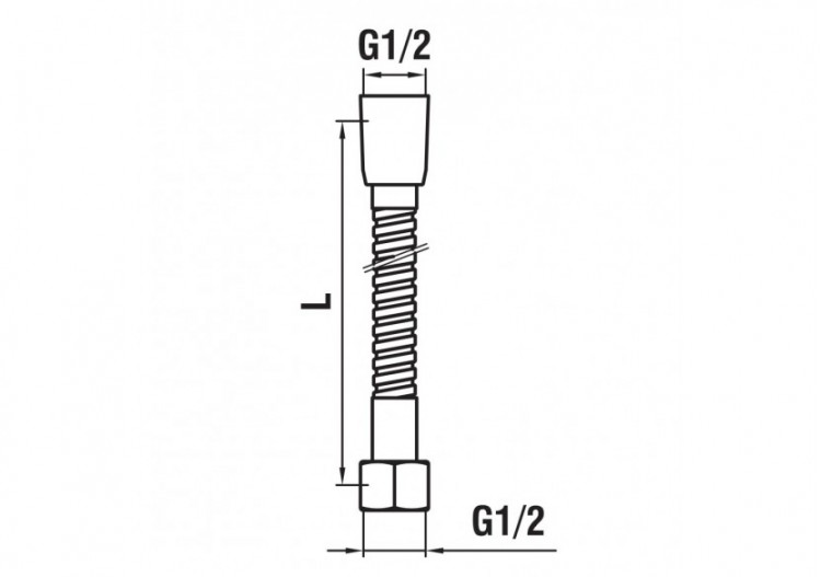 Flexible chromé 1800 mm Divers 1800 mm - HF105655100000 - Laufen 2