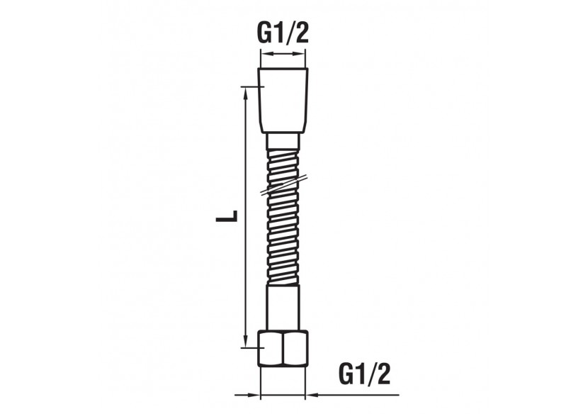 Flexible chromé 1800 mm Divers 1800 mm - HF105655100000 - Laufen