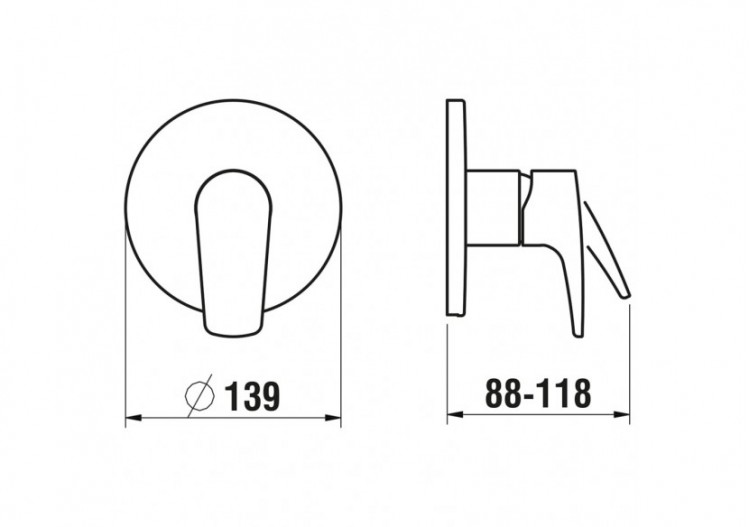 Mitigeurs de douche Laurin - HF500778100000 - Laufen 2