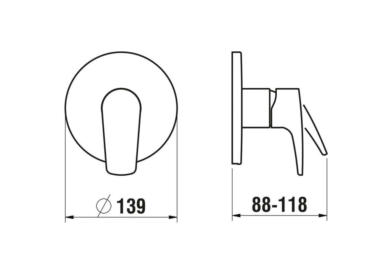 Mitigeurs de douche Laurin - HF500778100000 - Laufen