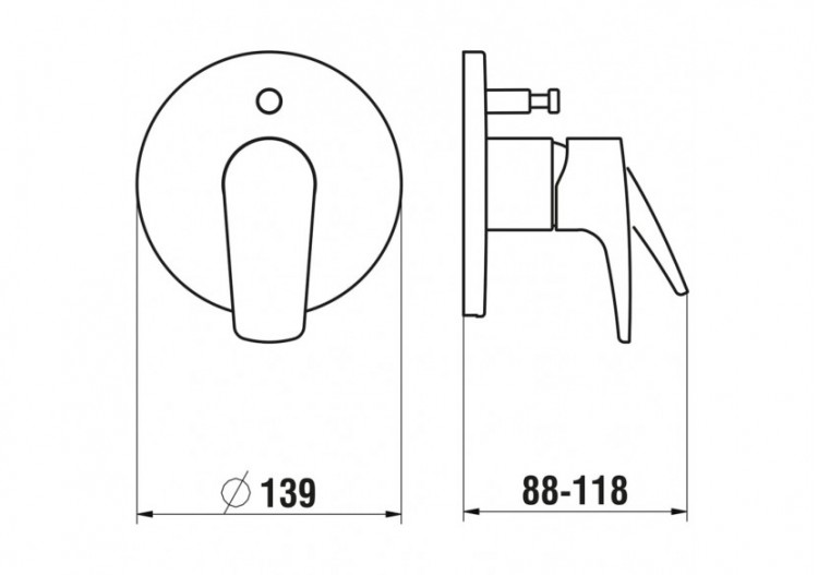 Mitigeur bain-douche à encastrer avec Simibox avec clapet anti-retour Laurin - HF500789100000 - Laufen 2