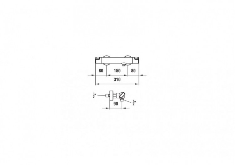 Mitigeurs de douche City - HF500950100600 - Laufen 2