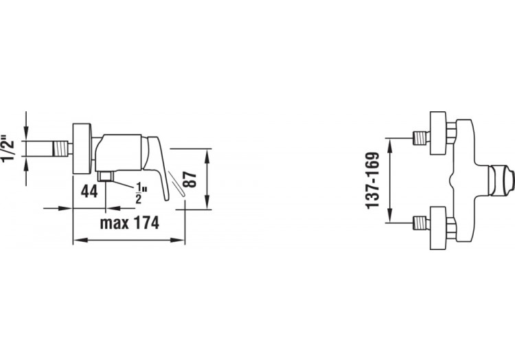 Mitigeurs de douche City - HF500952100600 - Laufen 2