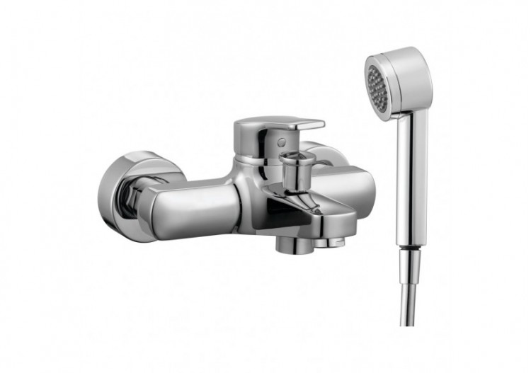 Mitigeur bain-douche mural inverseur flexible et douchette City - HF500962100600 - Laufen