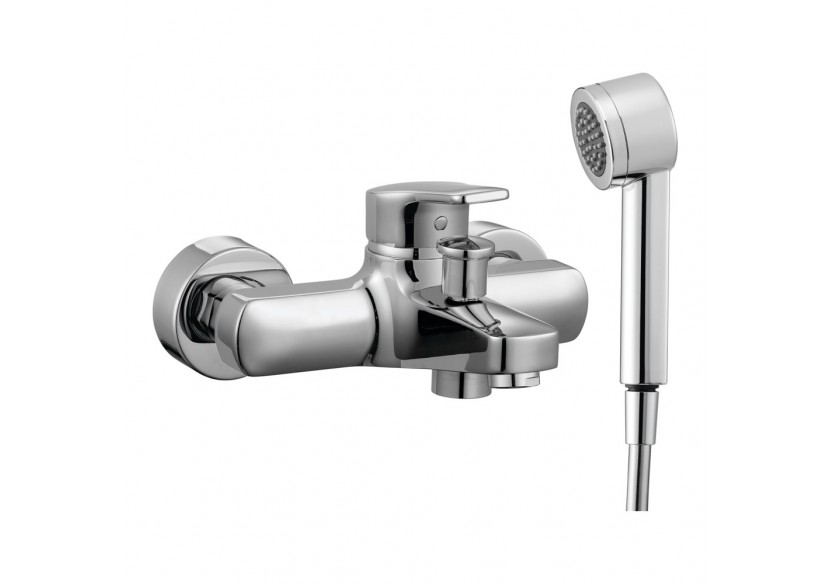 Mitigeur bain-douche mural inverseur flexible et douchette City - HF500962100600 - Laufen