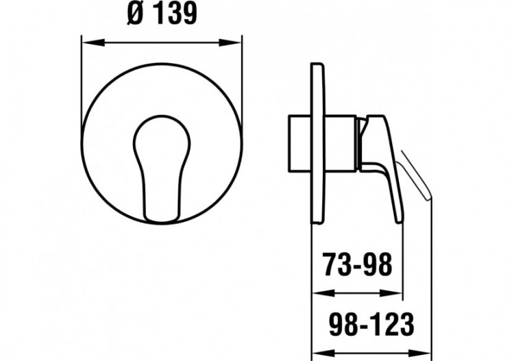 Mitigeurs de douche à encastrer City - HF500978100000 - Laufen 2
