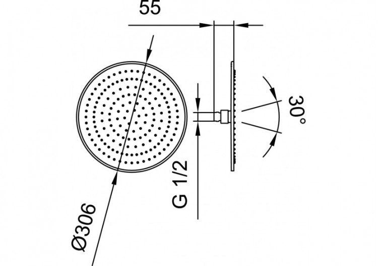 Pomme de douche pluie ronde Divers - HF504725100000 - Laufen 2