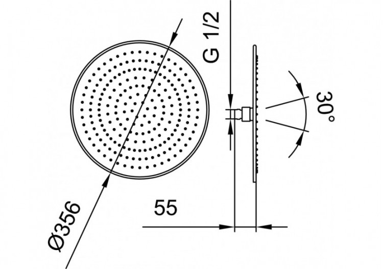 Pomme de douche pluie ronde Divers - HF504726100000 - Laufen 2
