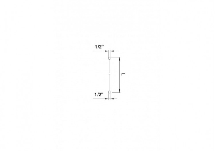 Flexible synthétique aspect métal anti-torsion simiflex 1250 mm - HF504740000000 - Laufen 2