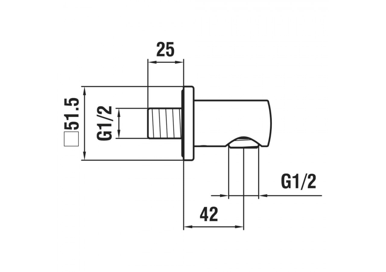 Coude mural 'city' intégré 77 mm City - HF504771100000 - Laufen
