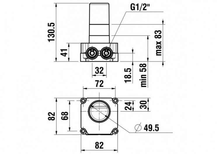 Corps encastrés Simibox - HF574036000000 - Laufen 2
