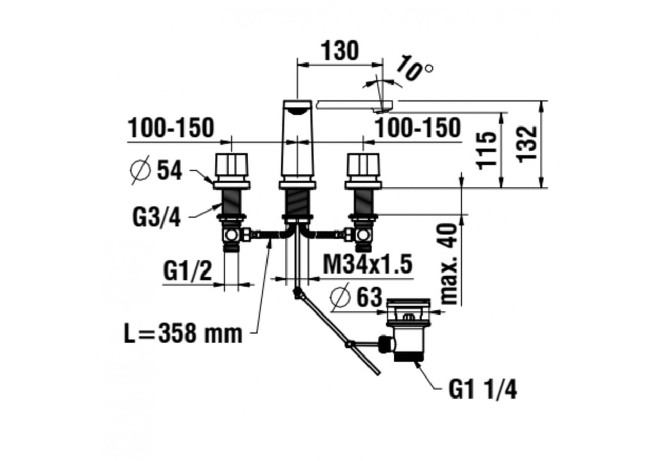 Mélangeur de lavabo New Classic - HF900511100000 - Laufen