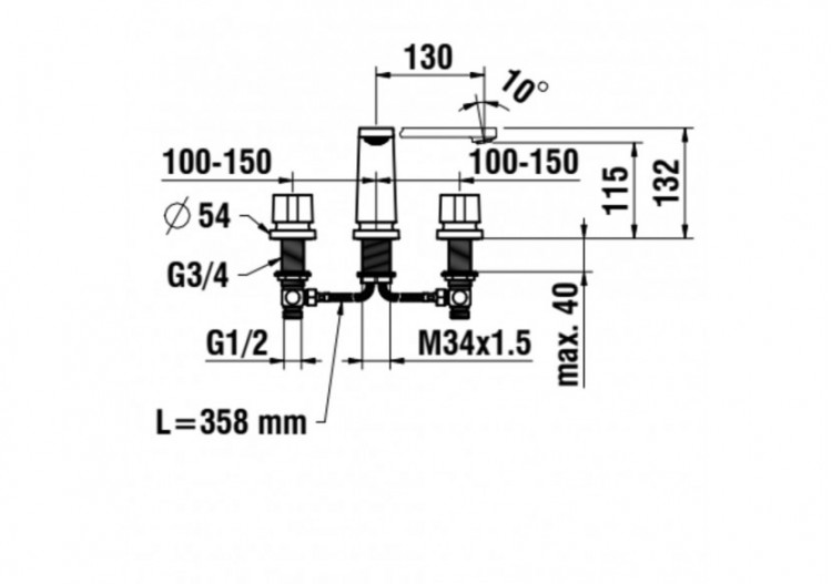 Mélangeur de lavabo New Classic - HF900512100000 - Laufen 2