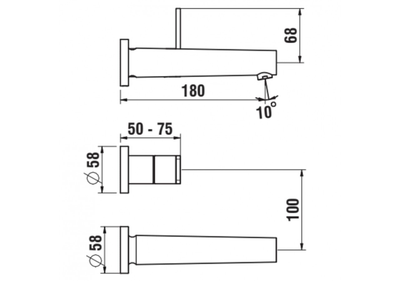 Mitigeur de lavabo mural New Classic - HF900522100000 - Laufen