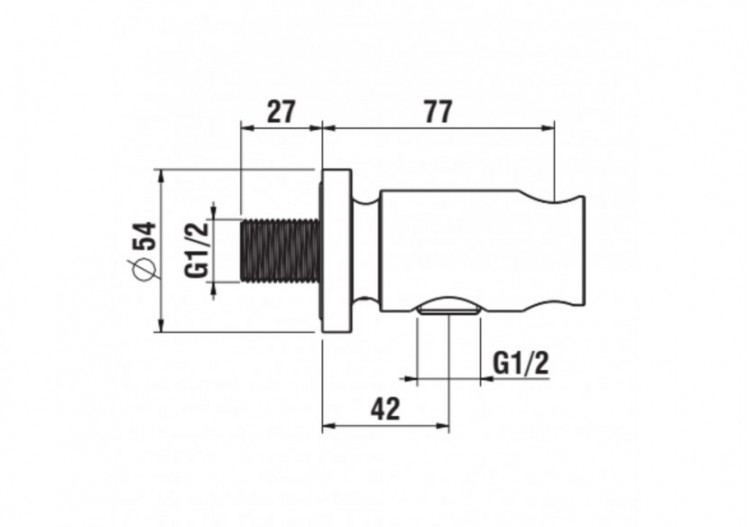 Support pour douchette New Classic - HF900549100000 - Laufen 2