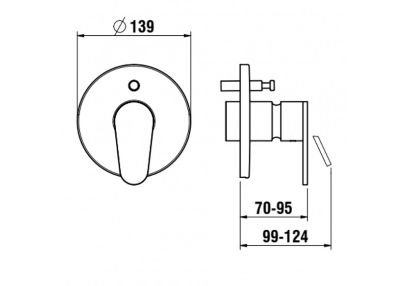 Mitigeur bain-douche à encastrer New Classic - HF900589100000 - Laufen