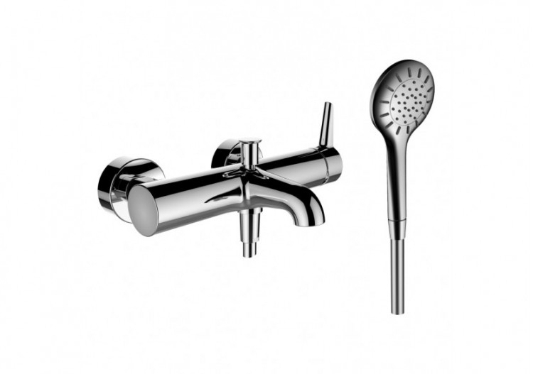 Mitigeur bain mural inverseur flexible et douchette Pure - HF901760100600 - Laufen