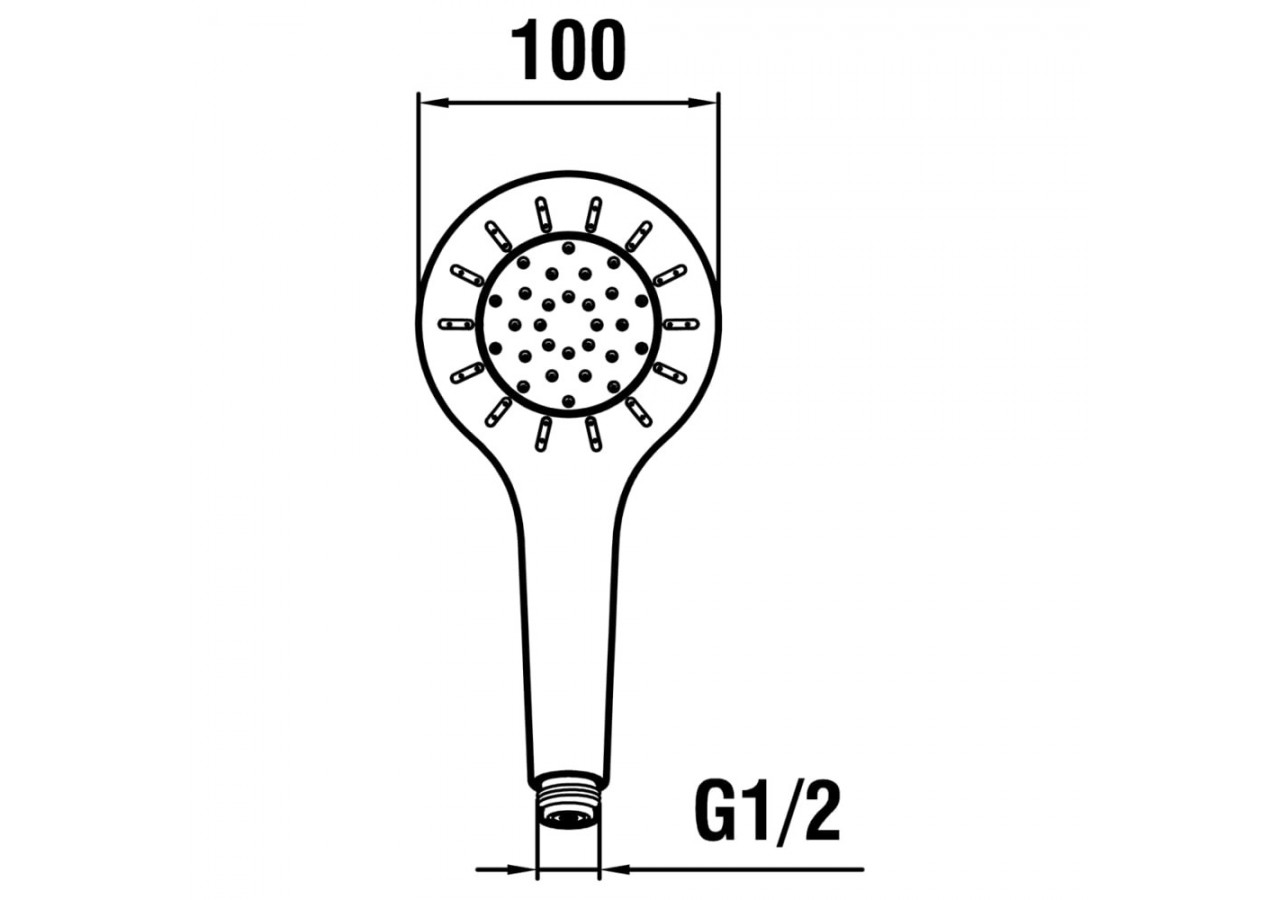 Douchette 'MyTwin100' 1 jet en pluie Twin - HF939028100000 - Laufen