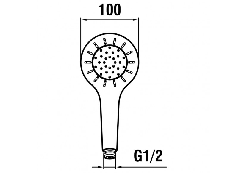 Douchette 'MyTwin100' 1 jet en pluie Twin - HF939028100000 - Laufen