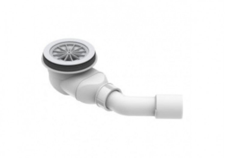 Bonde pour receveur DN 50 vidage 90mm Solutions Blanc 300 x 200 x 100 mm - H2951270000001 - Laufen