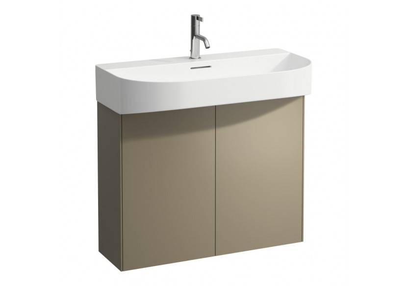 Meuble sous lavabo 2 portes Sonar Titane (laqué) 775 x 240 x 600 mm - H4054850340421 - Laufen