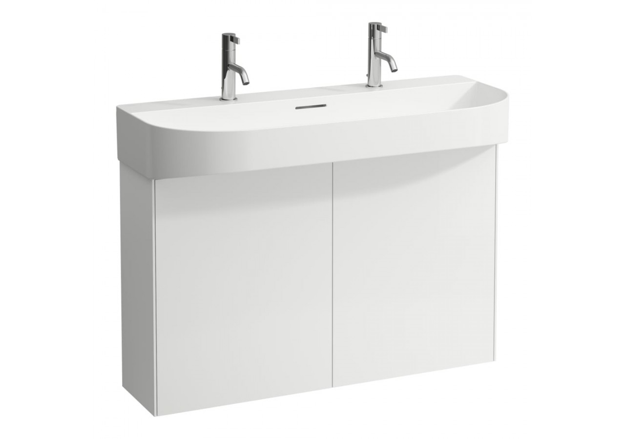 Meuble sous lavabo 2 portes Sonar Blanc mat 975 x 240 x 600 mm - H4054840341701 - Laufen