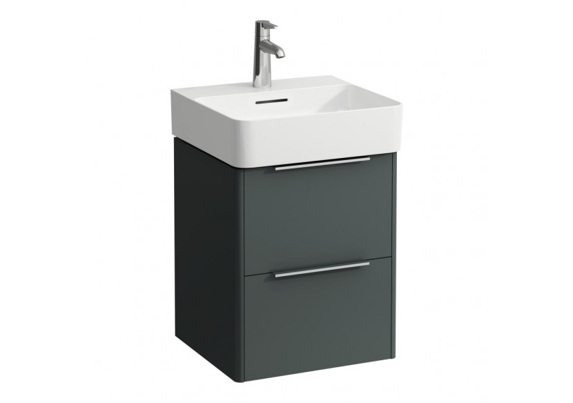 Meuble sous lavabo 2 tiroirs Base Gris signalisation 435 x 390 x 530 mm - H4021321102661 - Laufen
