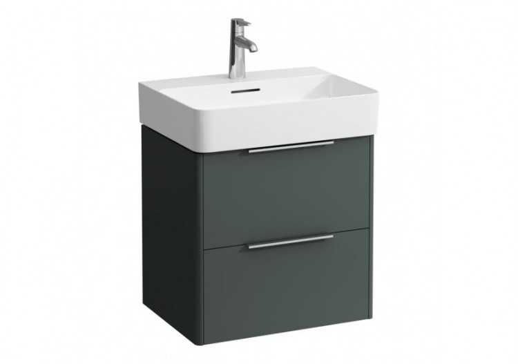 Meuble sous lavabo 2 tiroirs Base Gris signalisation 530 x 390 x 530 mm - H4021921102661 - Laufen