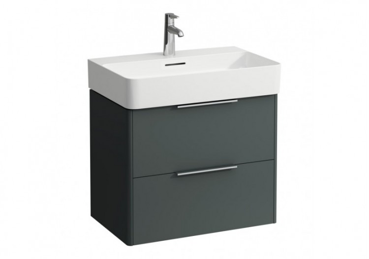 Meuble sous lavabo 2 tiroirs Base Gris signalisation 635 x 390 x 530 mm - H4023121102661 - Laufen