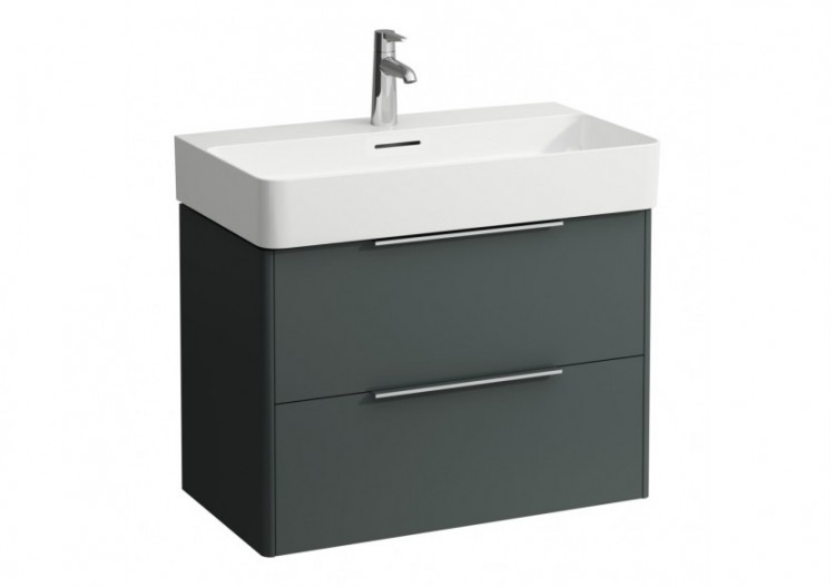 Meuble sous lavabo 2 tiroirs Base Gris signalisation 735 x 390 x 530 mm - H4023521102661 - Laufen
