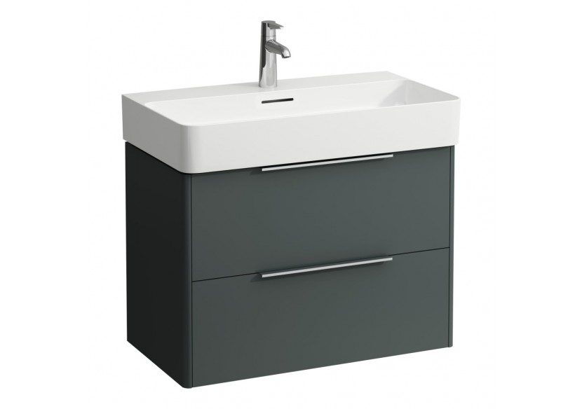Meuble sous lavabo 2 tiroirs Base Gris signalisation 735 x 390 x 530 mm - H4023521102661 - Laufen