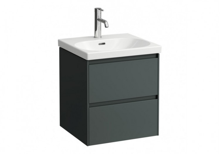 Meuble sous lavabo 2 tiroirs Lani Gris signalisation 480 x 450 x 515 mm - H4035121122661 - Laufen