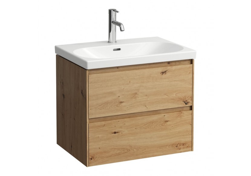 Meuble sous lavabo 2 tiroirs Lani Chêne sauvage 635 x 450 x 515 mm - H4035421122671 - Laufen