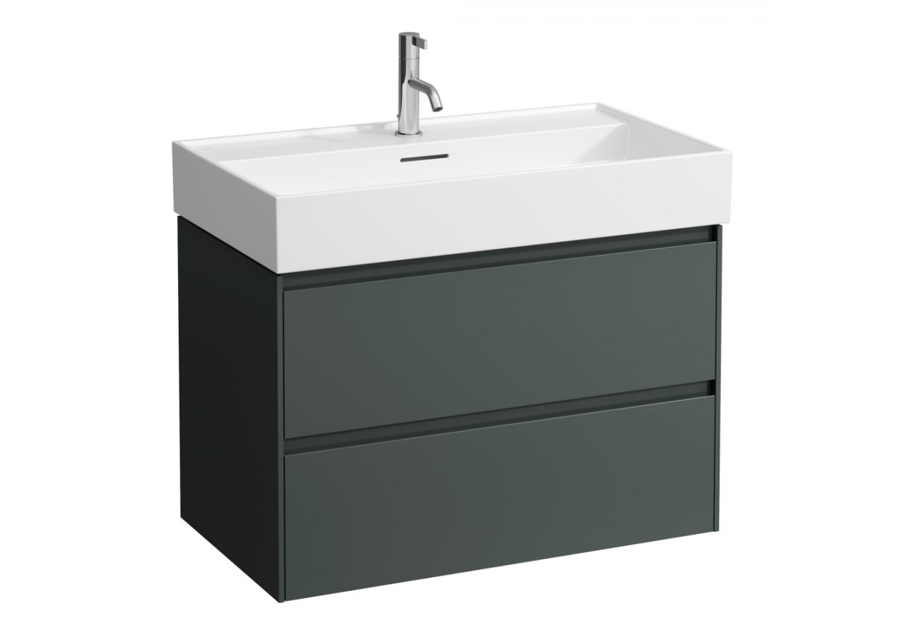 Meuble sous lavabo 2 tiroirs Lani Gris signalisation 785 x 450 x 515 mm - H4035521122661 - Laufen