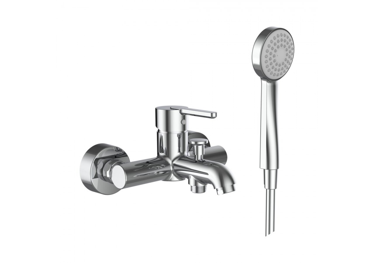 Mitigeur bain-douche flexible synthétique et douchette à main Lua 205 x 230 x 170 mm - H3210810041311 - Laufen