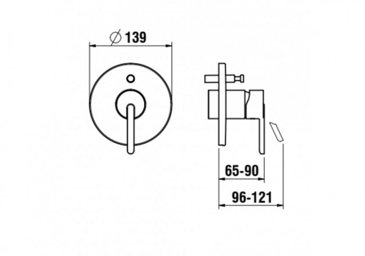 Mitigeur bain-douche à encastrer Lua - H3210860040101 - Laufen 2
