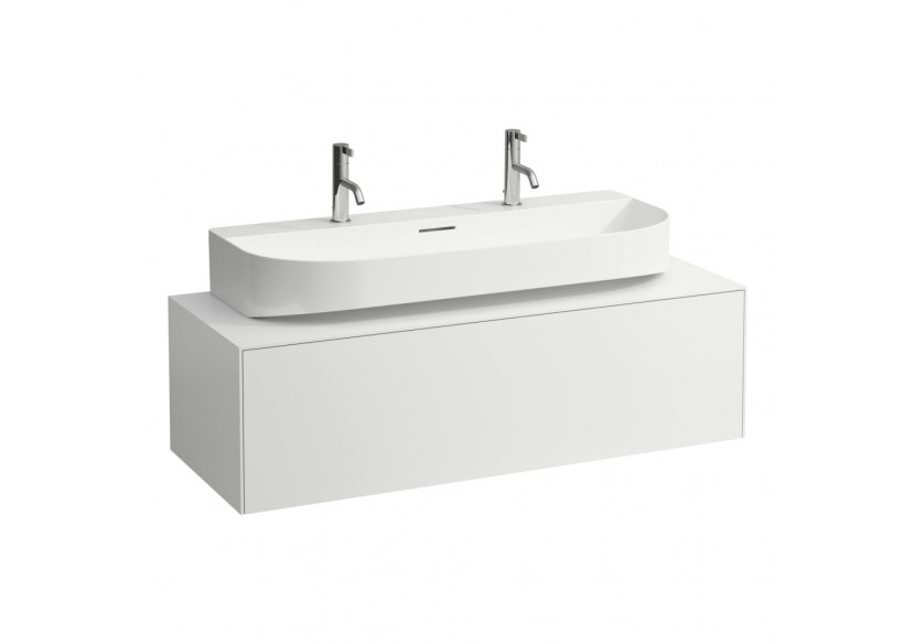 Meuble sous lavabo 1 tiroir Sonar Blanc mat 1175 x 455 x 340 mm - H4054610341701 - Laufen
