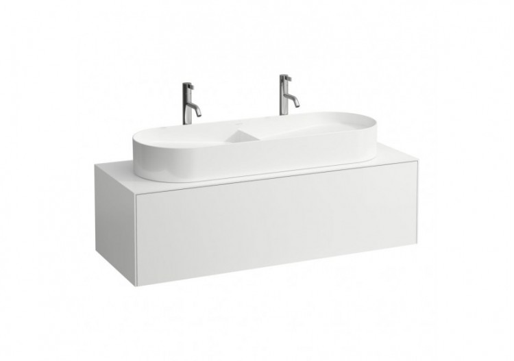 Meuble sous lavabo 1 tiroir Sonar Blanc mat 1175 x 455 x 340 mm - H4054710341701 - Laufen